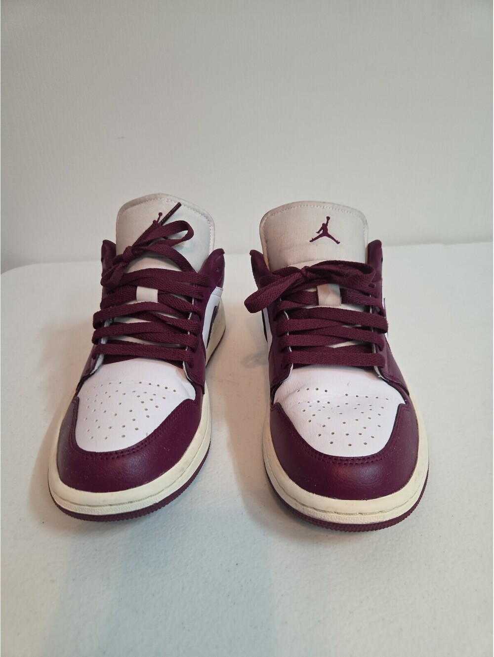 women's burgundy Air Jordan 1 Low size 8.5